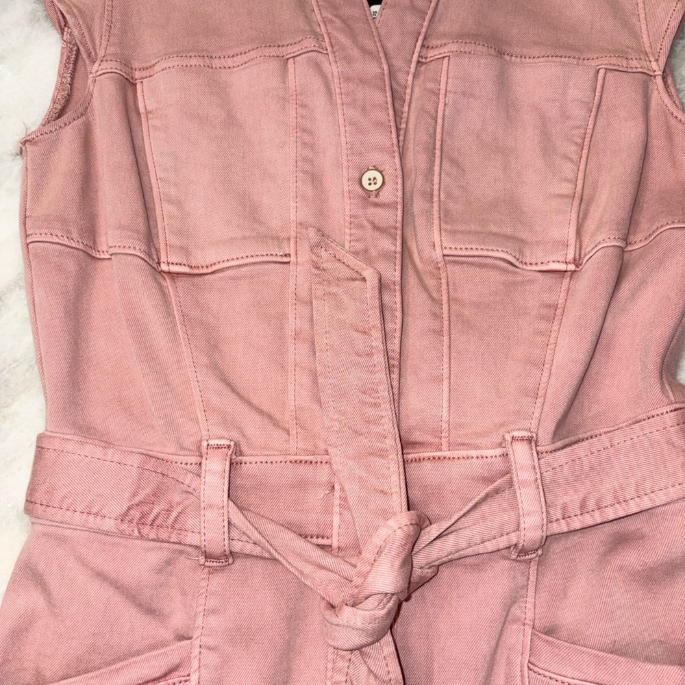 PAIGE Mauve Button-Down Mini Dress - Picture 2 of 4